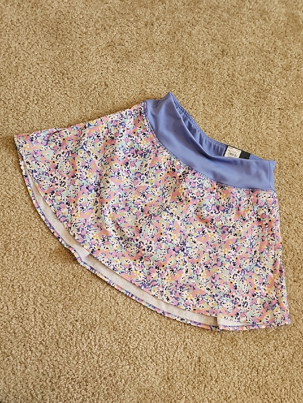 Tek Gear Floral Workout Gear Skort Skirt Purple Pink Black White Pickleball j34